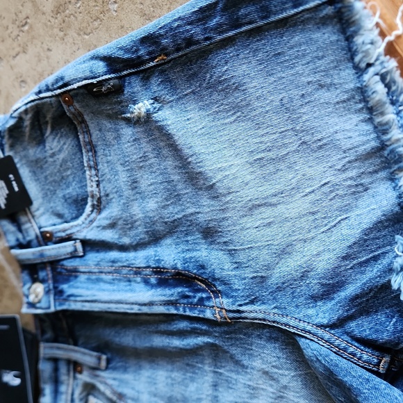 Silver NWT distressed jean shots womans size 24 - Picture 8 of 9